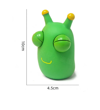 Green Eye Caterpillar Pinch Toys Adult Kids Stress Relief Toy