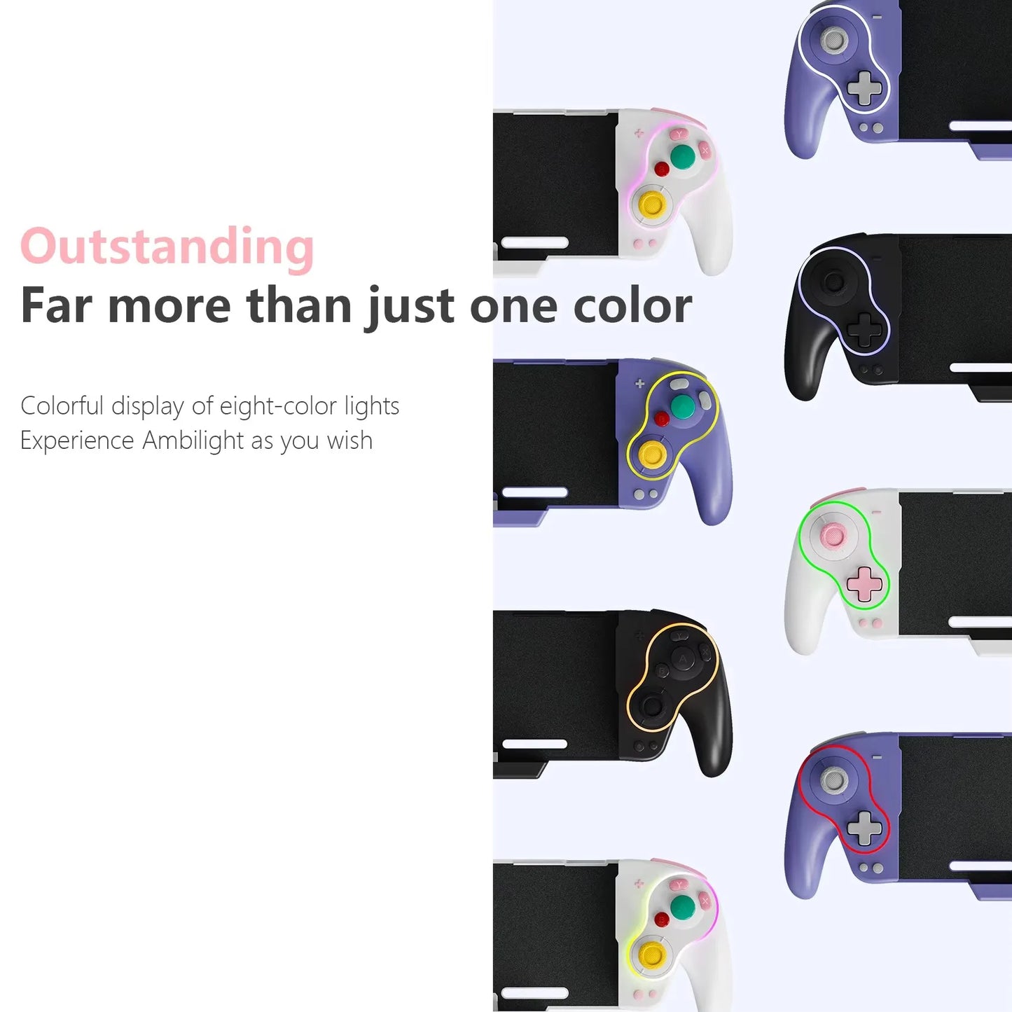 RGB Wireless Gaming Controller Gamepad For Nintendo Switch OLED