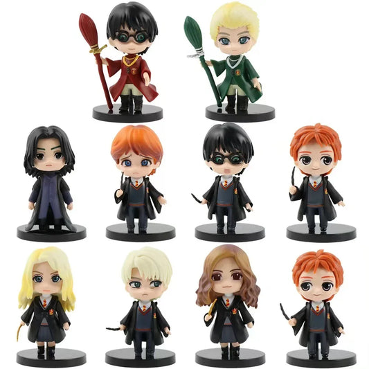 10Pcs/Set Harry Potters Figures Anime Q Version PVC Doll Toys