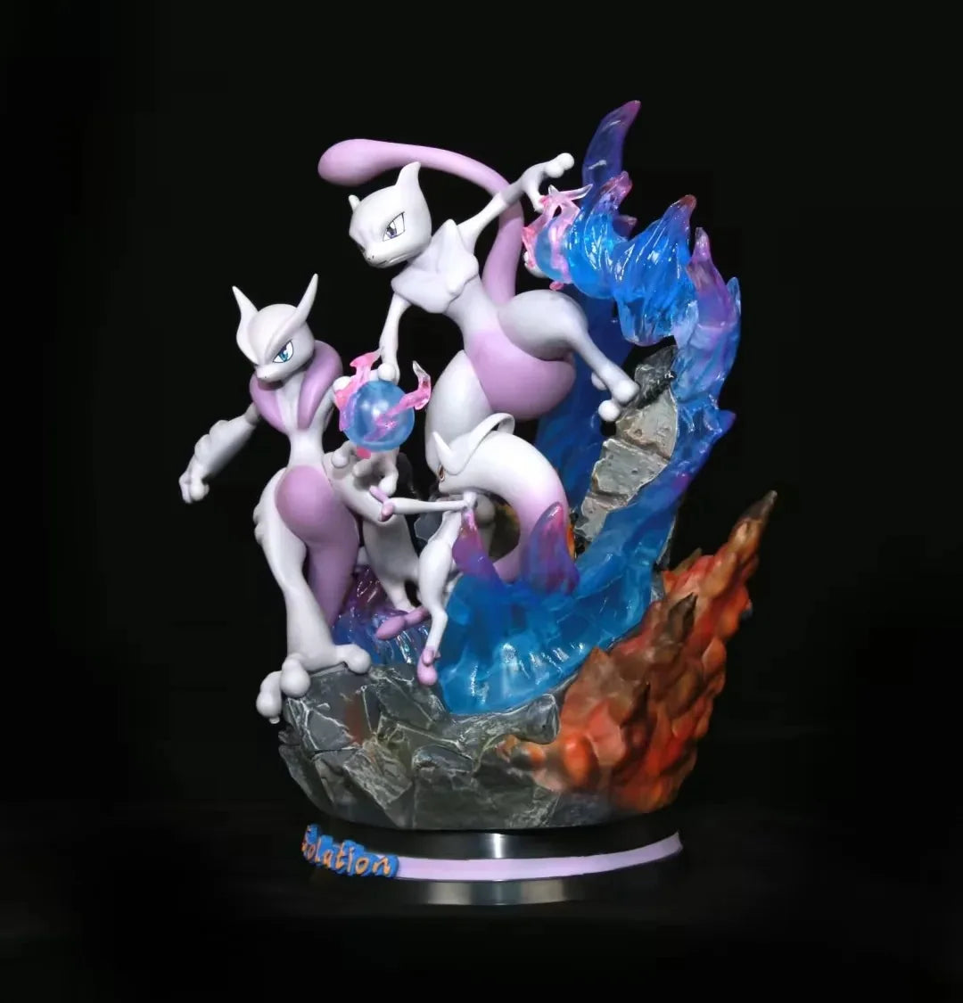 Kawaii Anime Pokemon Mewtwo Mewtu Battle Ver. GK PVC Action Figure