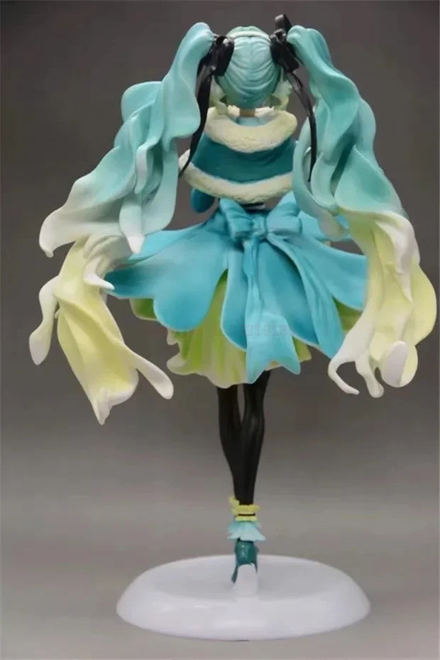 28cm 1/7 Anime Hatsune Miku Figure Kawaii Virtual Singer Miku Manga Statue Figurines