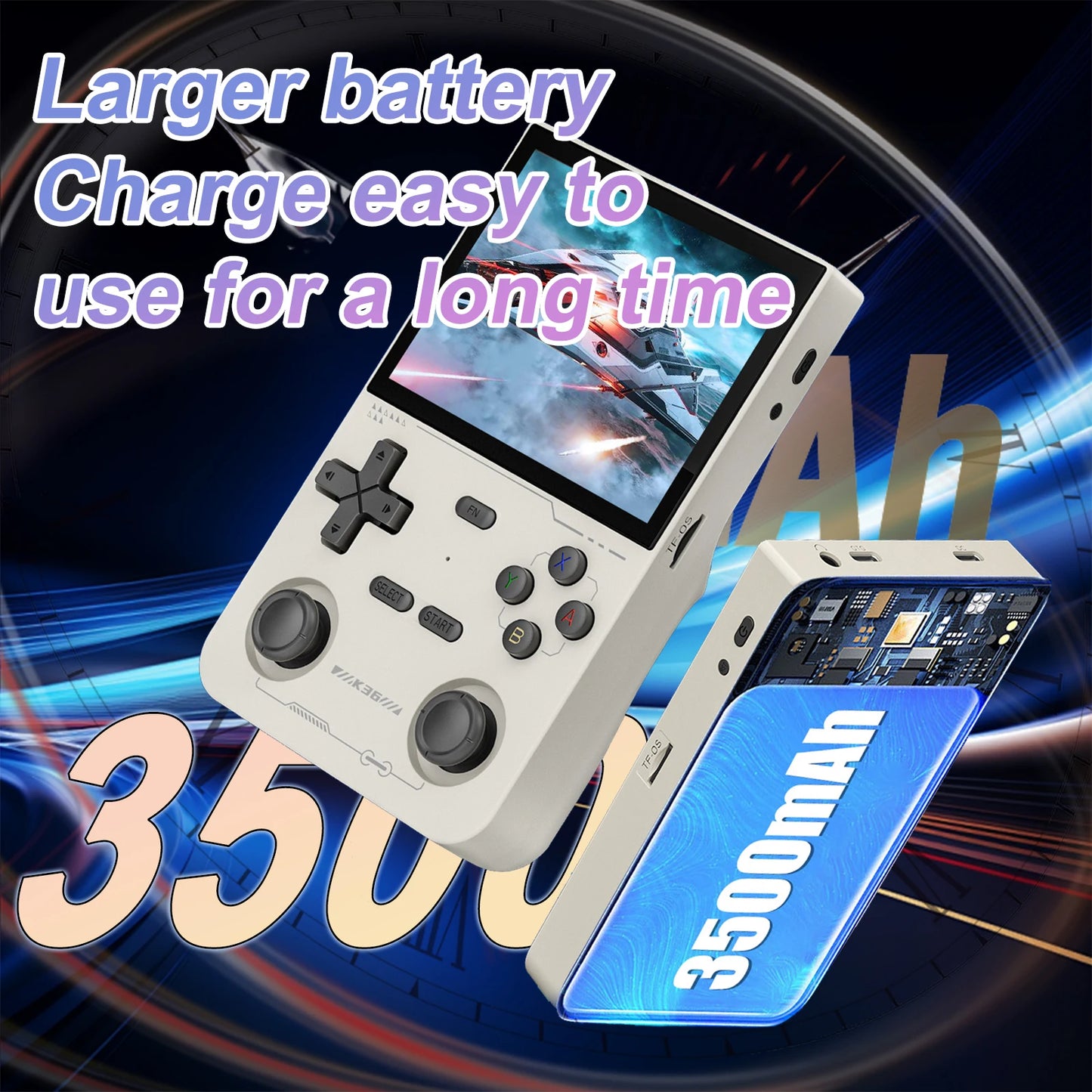 Handheld Game Console 3.5Inch IPS 640x480 Screen 64GB Memory