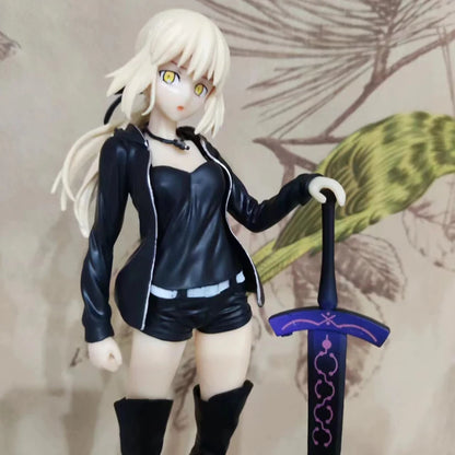 23cm Anime Fate Stay Night Figure Casual Clothes Saber PVC Action Figure