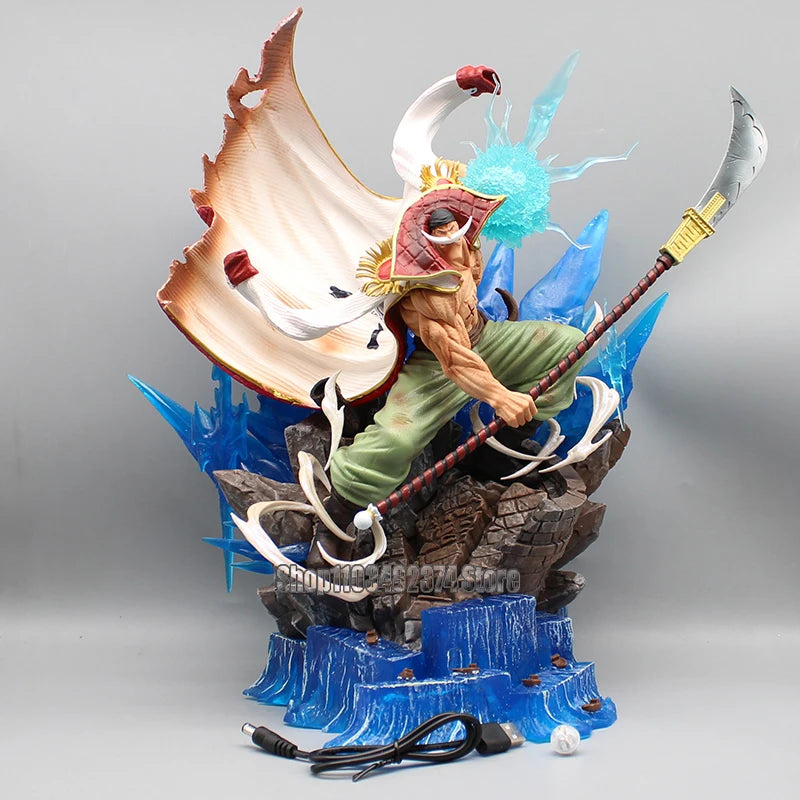 40cm One Piece Whitebeard Pirates Figure Fighting Edward Newgate Statue