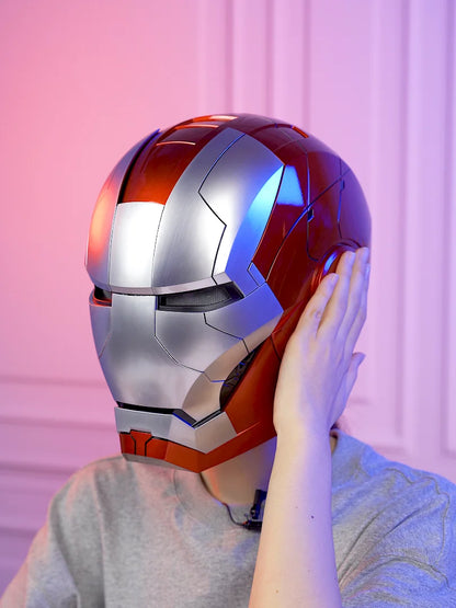 Mk5 Iron Man Helmet Cosplay Voice Control Eyes with Light Model Toys