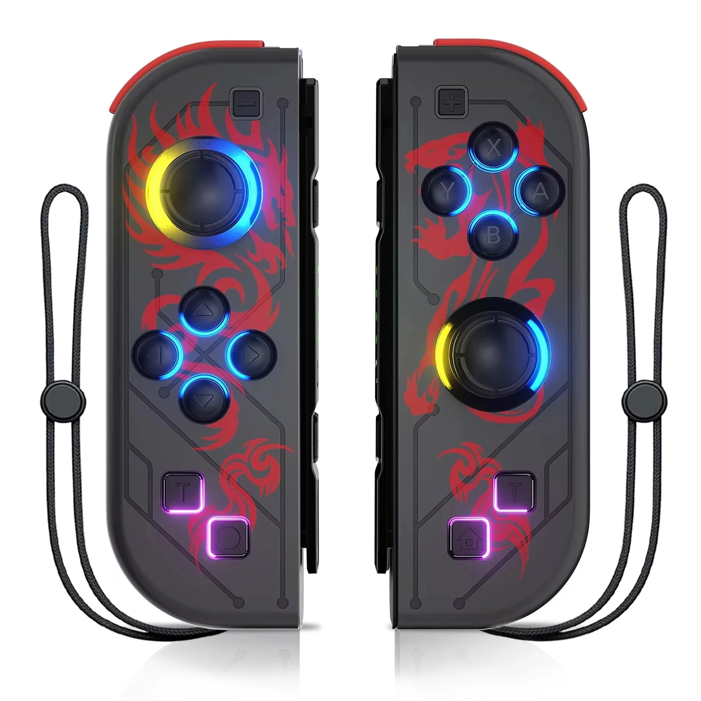 Wireless RGB Gaming Controller Grip Support Wake-Up And Turbo Function 6 Axis