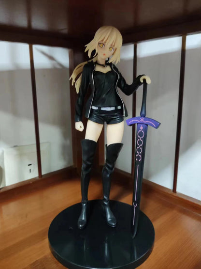 23cm Anime Fate Stay Night Figure Casual Clothes Saber PVC Action Figure