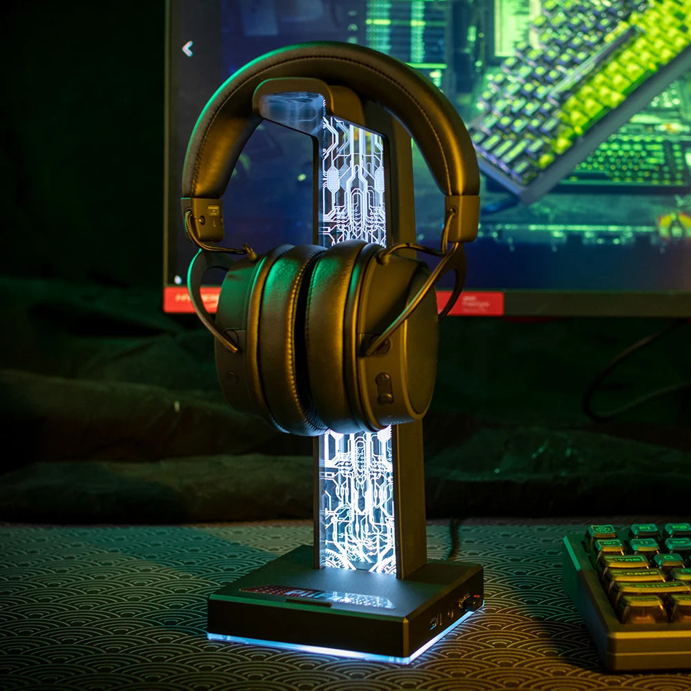 RGB Gaming Headphone Stand 10 Lighting Effects Headphone Stand