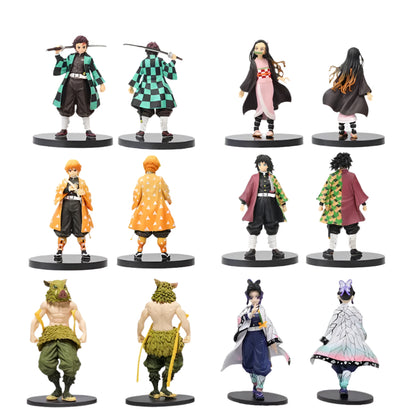 6pcs/set Anime Demon Slayer Kimetsu no Yaiba figure Kamado Tanjirou Action