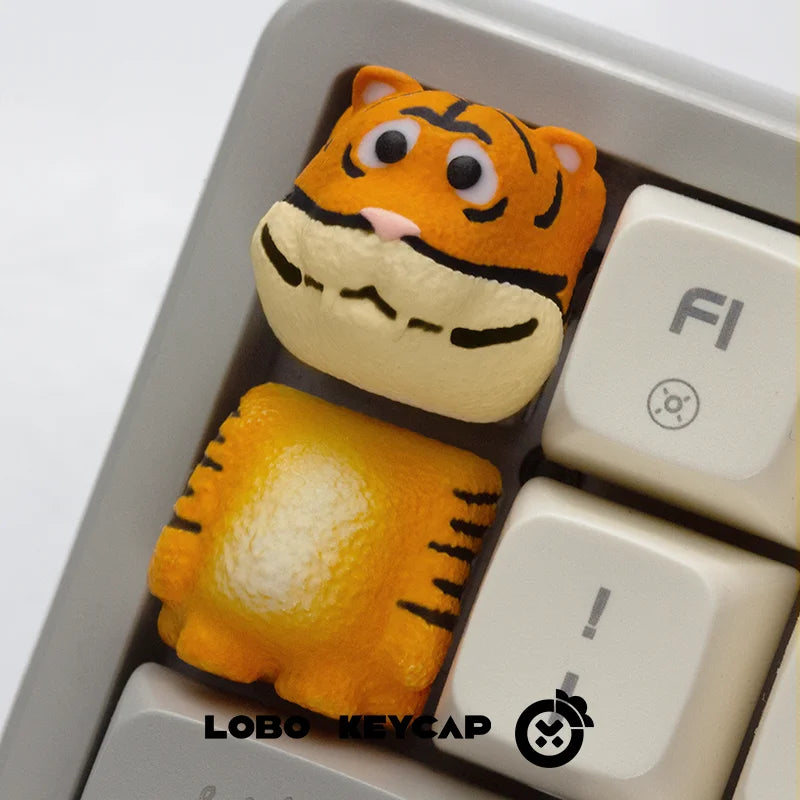 Party Animals Keycaps Hand-made Resin Keycap Mechanical Keyboard Keycaps Kawaii Customized Gaming Accessories Gifts