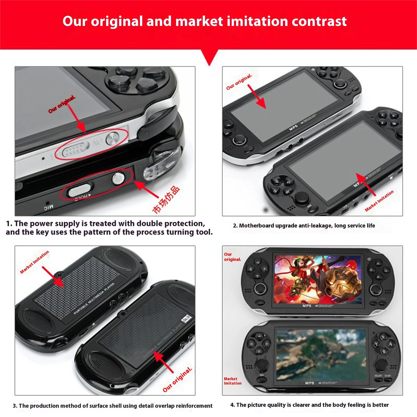 4.3-inch Game Console Dual Joystick PSP Handheld Game Console