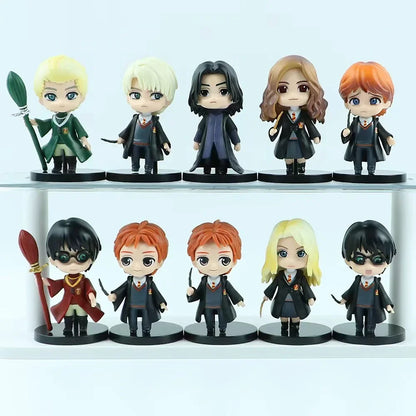 10Pcs/Set Harry Potters Figures Anime Q Version PVC Doll Toys