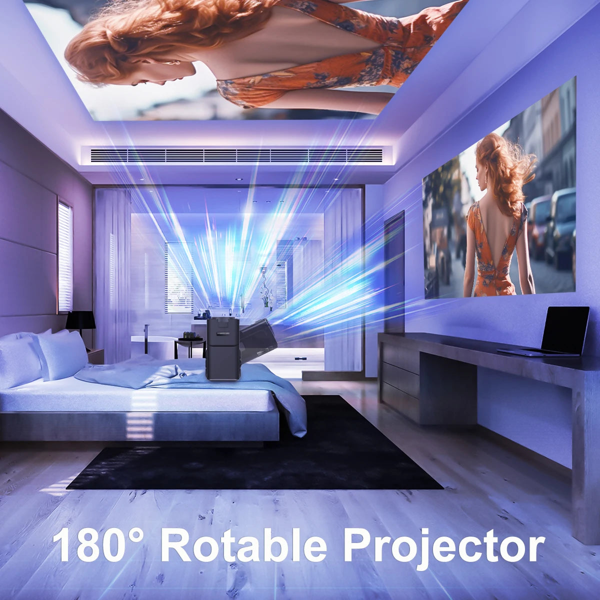 Cinema portable Projector 4K Android 11 Dual Wifi6 BT5.0 1920*1080P