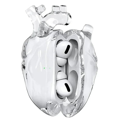 3D Liquid Silicone earphone Case  For Airpods pro1/2 Case pounding heart Earphone Case Decoration Anti Fall Accessories