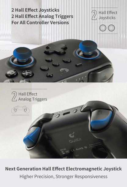 Gaming Controller Gamepad with Hall Effect Joysticks & Triggers