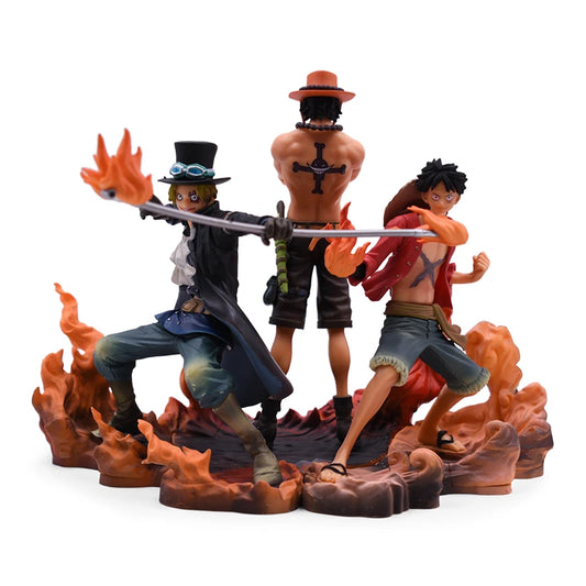 1/60 One Piece Monkey D Luffy Sabo Portgas D AceAction Figure 3PCS