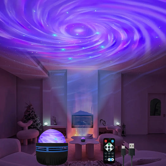 Galaxy Lamp Projector LED Night Light Remote Control Sound Active 5V USB