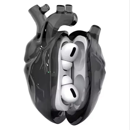3D Liquid Silicone earphone Case  For Airpods pro1/2 Case pounding heart Earphone Case Decoration Anti Fall Accessories
