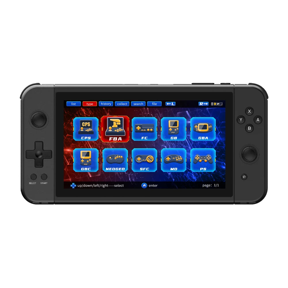 Handheld Game Console 7 Inch Video Game Players Supports 2 USB Controllers