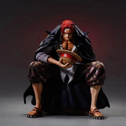 17cm Shanks Anime Figure Red Yonko Red Hair Shanks Action