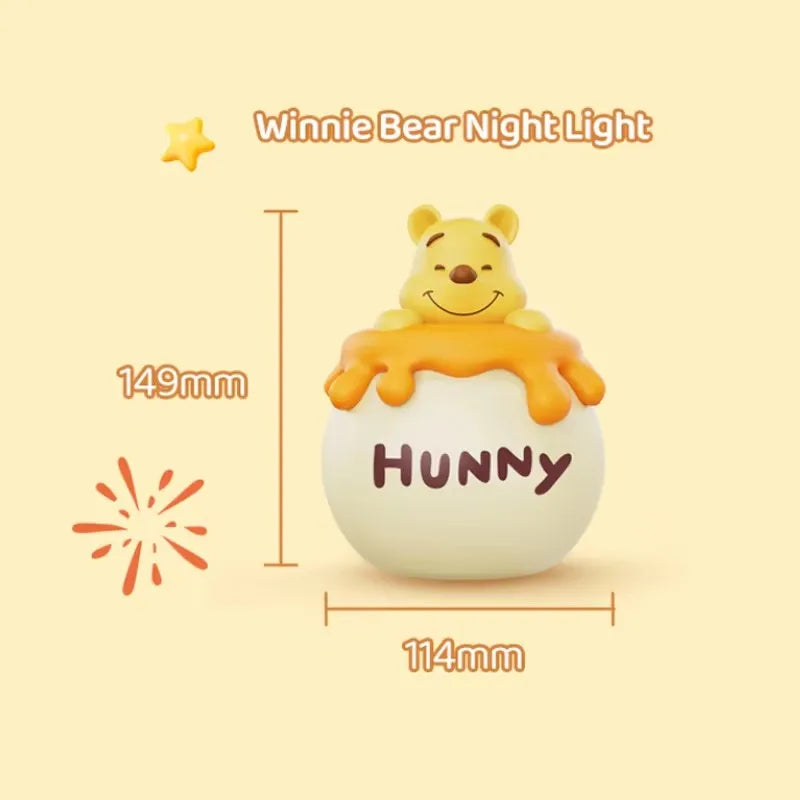 Cute Winnie The Pooh Night Light Silicone Material Soft Light