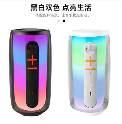 Bluetooth Speaker Portable Column RGB Atmosphere Lamp Audio Boombox