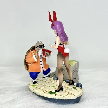 10cm Dragon Ball Master Roshi And Bunny Girl Bulma Pvc Figures