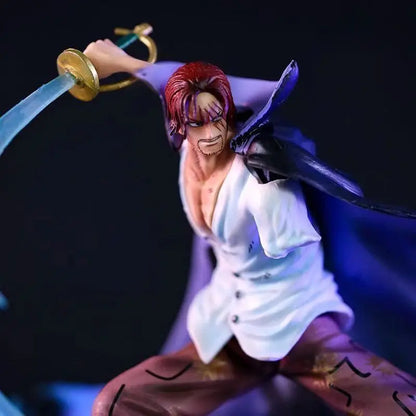 28cm One Piece Shanks Combat Standing Position Anime Figure