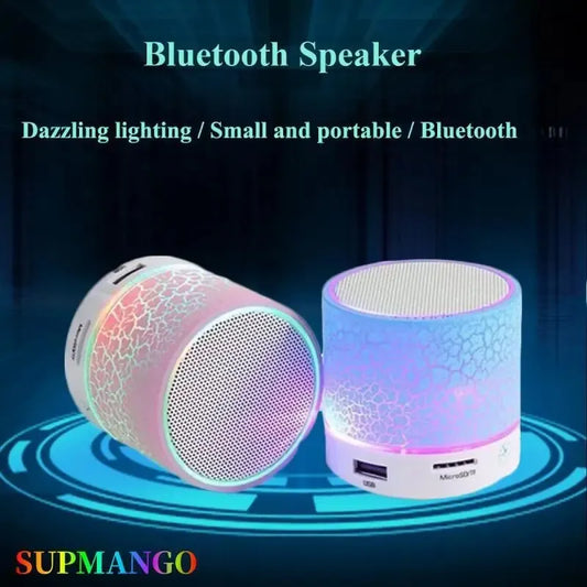 MINI Dazzling Crack LED Wireless Bluetooth Subwoofer Speaker TF Card