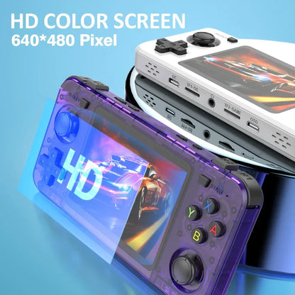 R36H Retro Video Game Console 3.5‘’ IPS Screen RK3326 3000 mAh Linux System