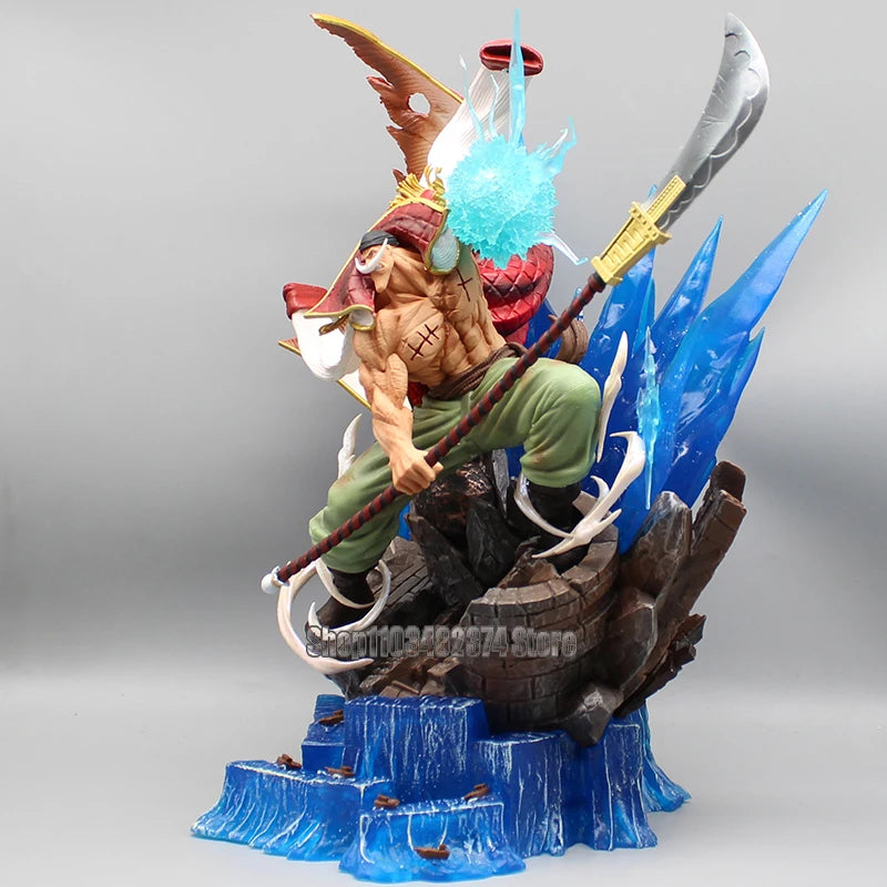 40cm One Piece Whitebeard Pirates Figure Fighting Edward Newgate Statue