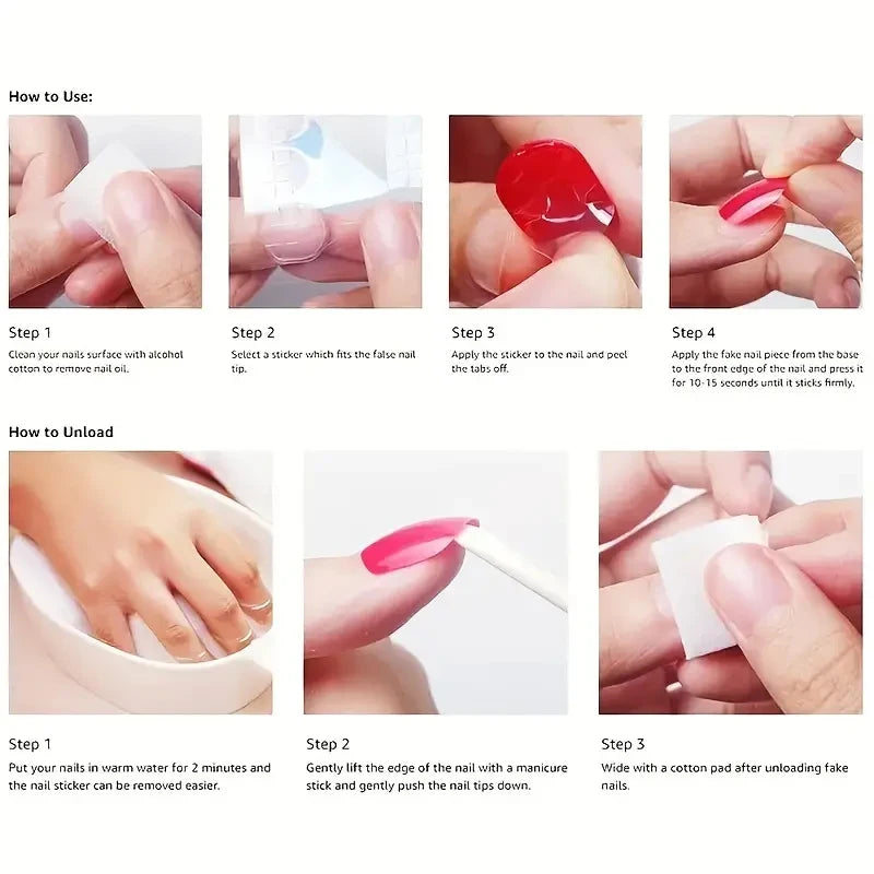 24 pieces of medium European style powder, sweet and sparkling pink lines, wearing nail pads&1 rubbing strip&1 jelly gel