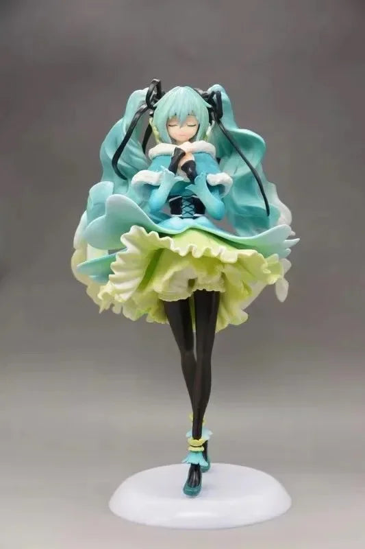 28cm 1/7 Anime Hatsune Miku Figure Kawaii Virtual Singer Miku Manga Statue Figurines