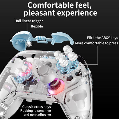 Gaming Controller With Charging Dock RGB Hall Effect Joystick Trigger