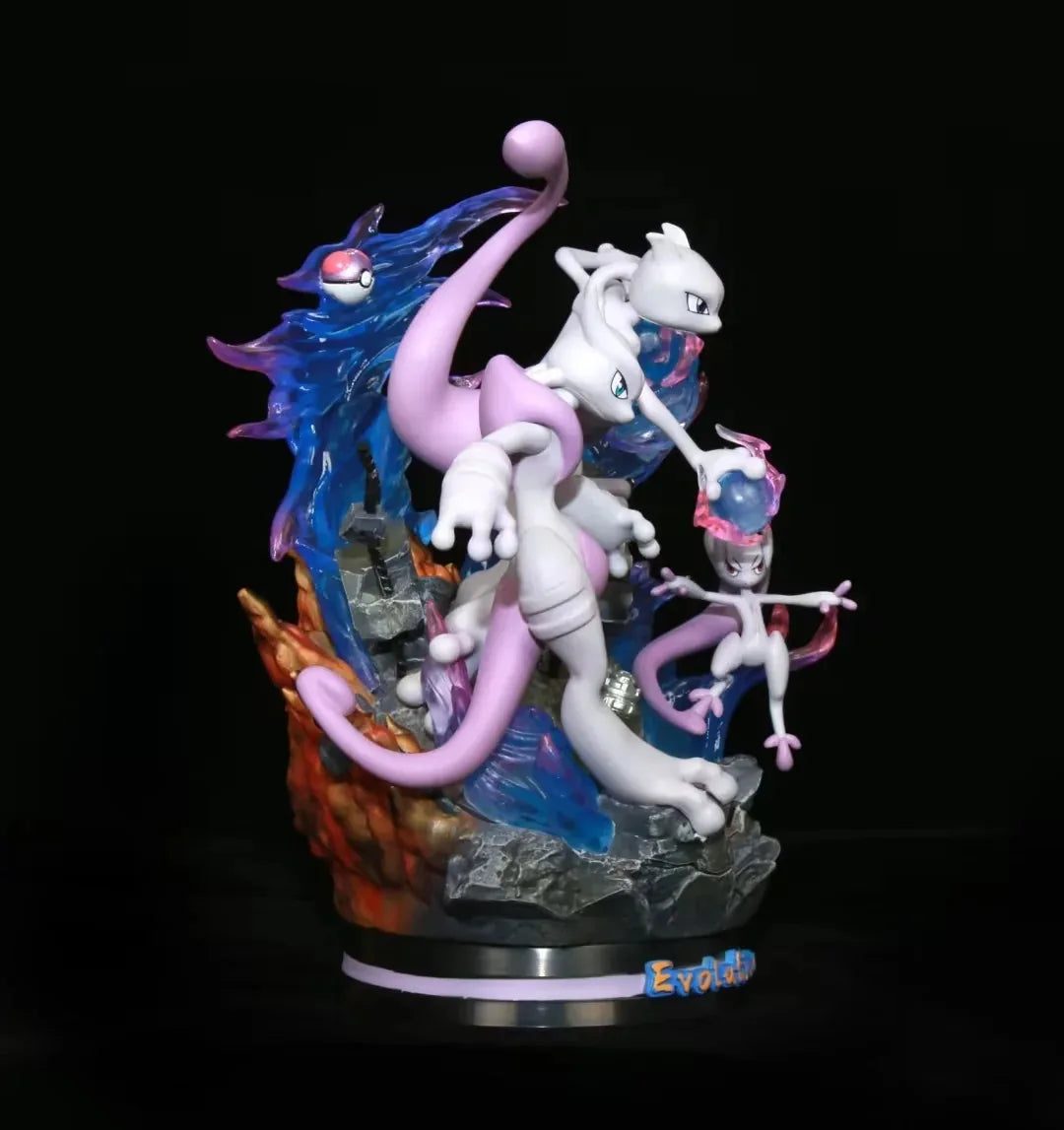 Kawaii Anime Pokemon Mewtwo Mewtu Battle Ver. GK PVC Action Figure