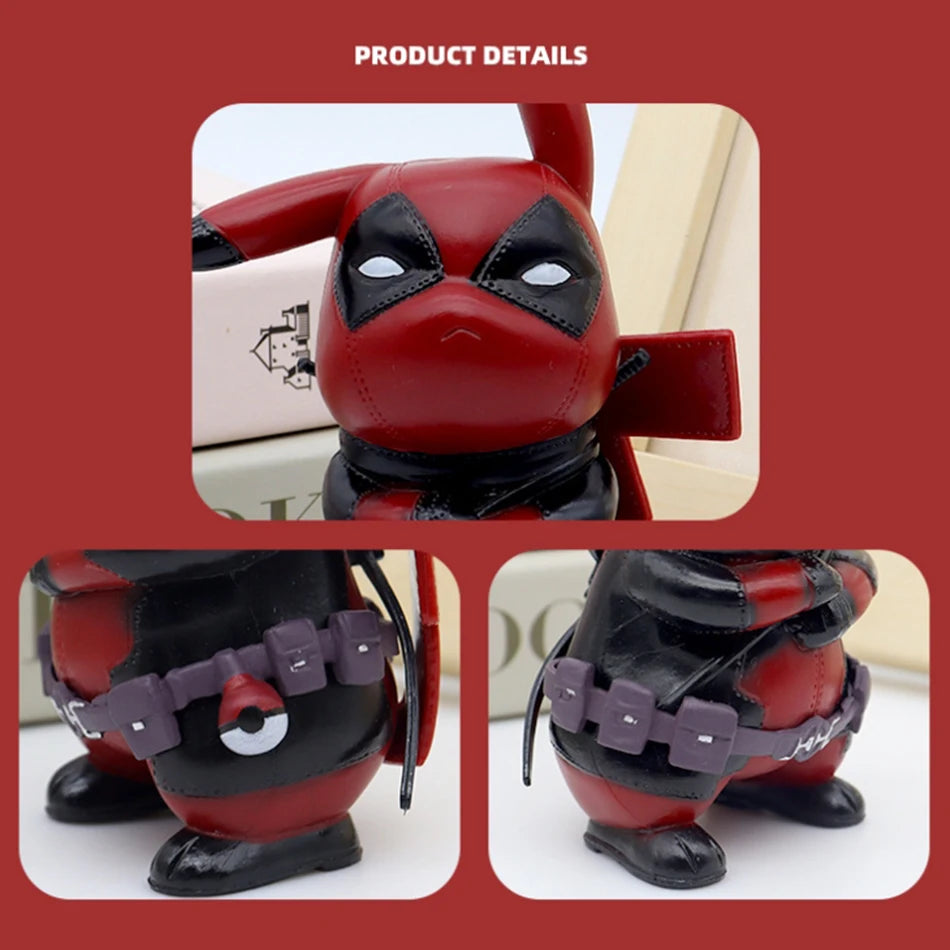 12cm Kawaii Pikachu Cos Deadpool Anime characters q version