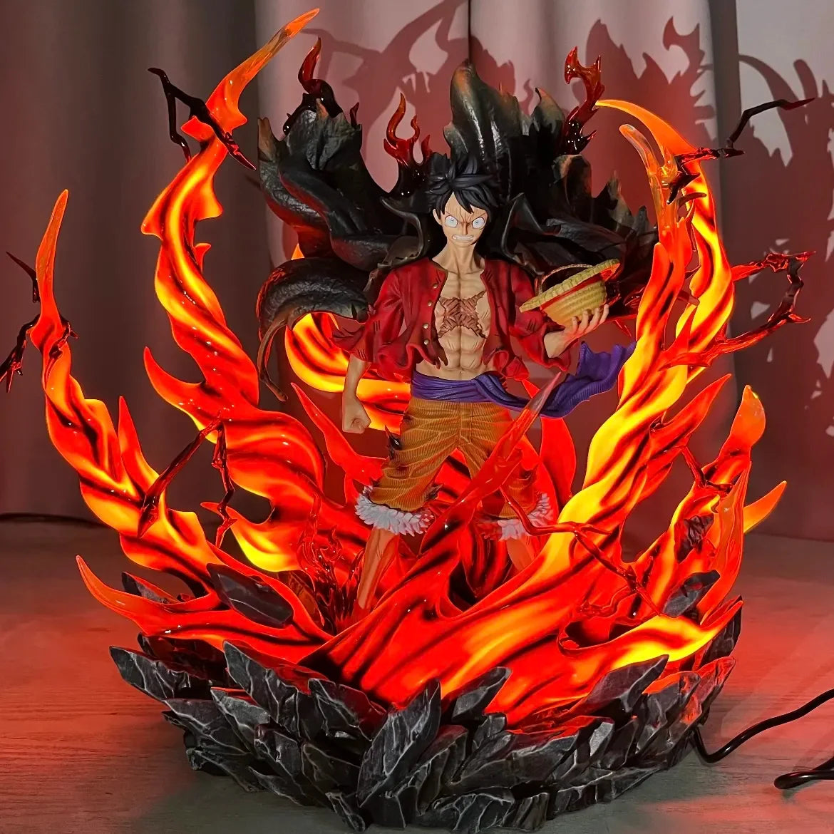 One Piece Anime Figure - Heavenly Painted Conqueror's Haki Luffy GK Model 40cm