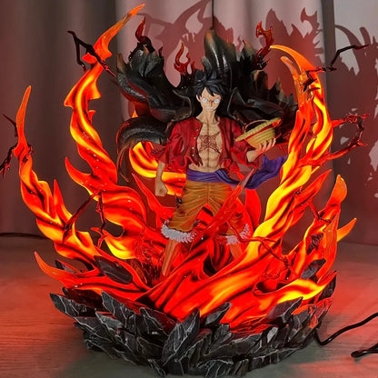 One Piece Anime Figure - Heavenly Painted Conqueror's Haki Luffy GK Model 40cm