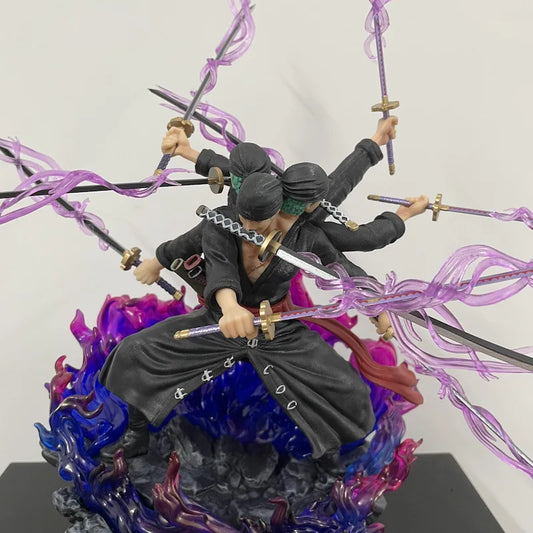 40cm Anime Zoro Figure Wano Onigashima 9 Swords Style