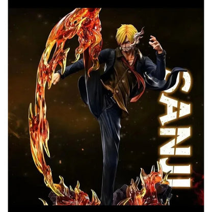 34cm One Piece Wifi Sanji 34cm PVC GK Statue Action Figures