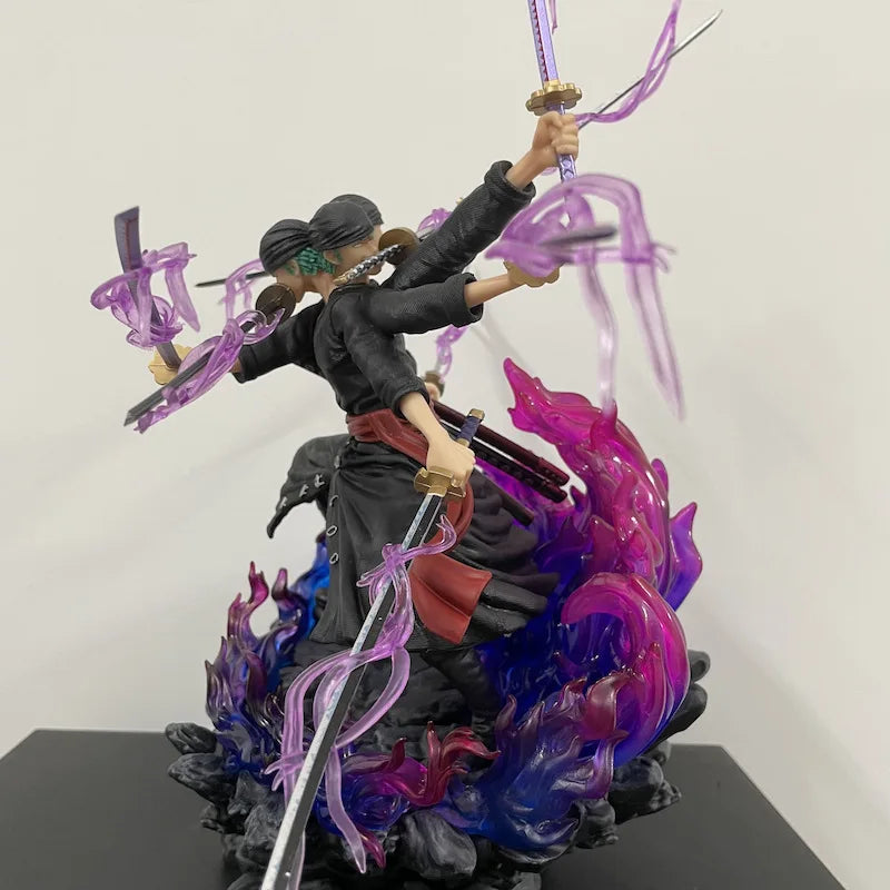 40cm Anime Zoro Figure Wano Onigashima 9 Swords Style