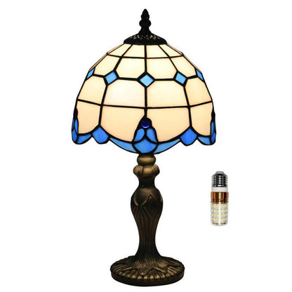 8" Tiffany Style Table Lamp, Sunflower Stained Glass Lamp