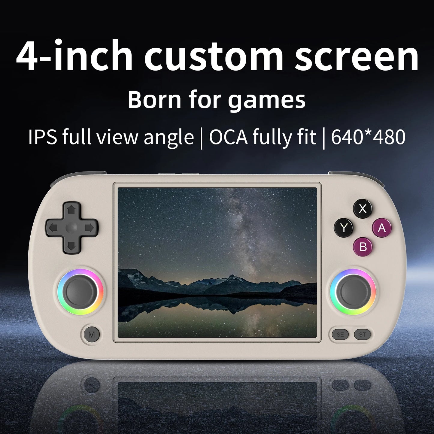 256GB RGB Light Game Console 4.0-in 640*480 IPS Screen