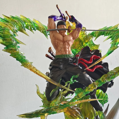 30cm Figures Roronoa Zoro Anime Figure With Light Standing Model