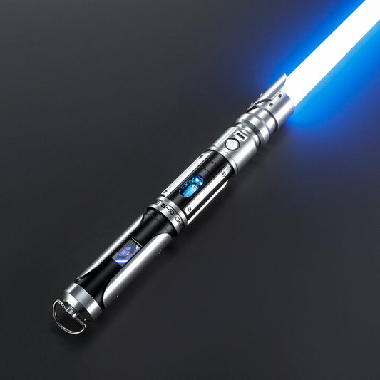 DamienSaber Force Heavy Dueling Light Saber Bluetooth Sensitive Smooth Swing Infinite Color Changing with 34 Sound Fonts