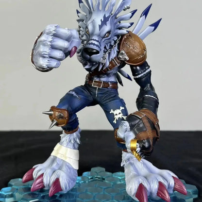 Digimon Adventure Were Garurumon Metal Greymon PVC Anime Figure