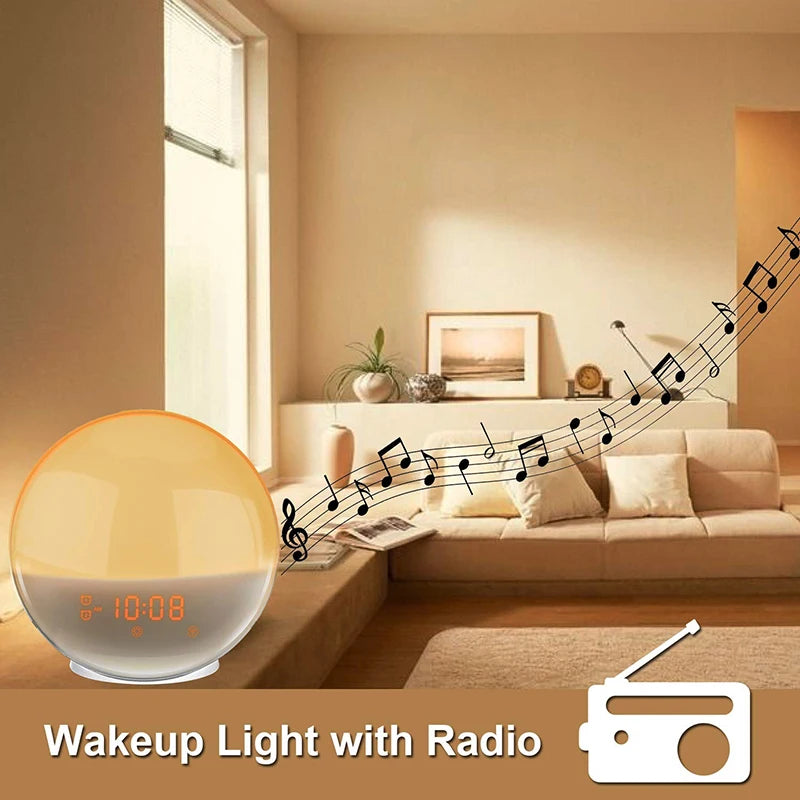 Sunrise Alarm Clock Wake Up Light Clock Sunrise/Sunset