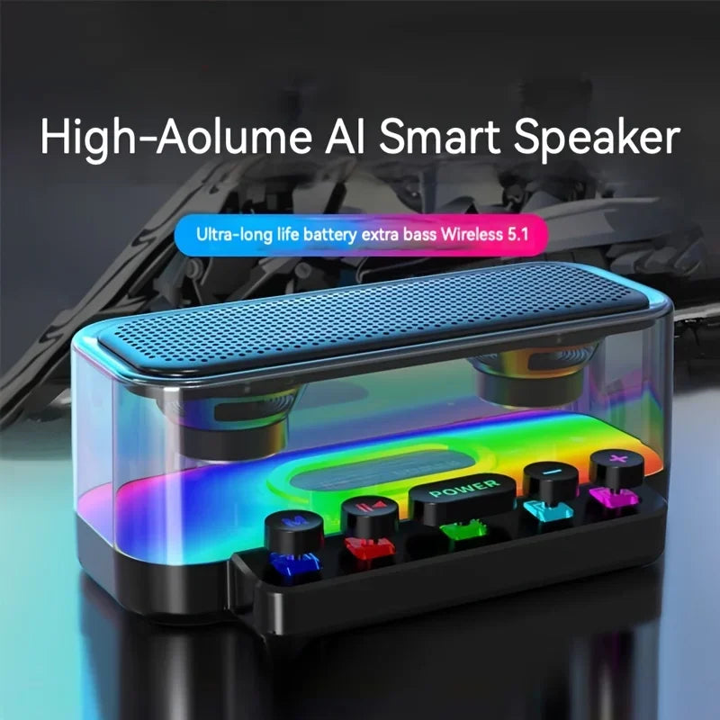 Wireless Bluetooth Speaker with HiFi Stereo Sound with Colorful Lights