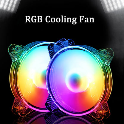 12CM LED Light Heat Dissipation Computer Fan Cooler Radiator