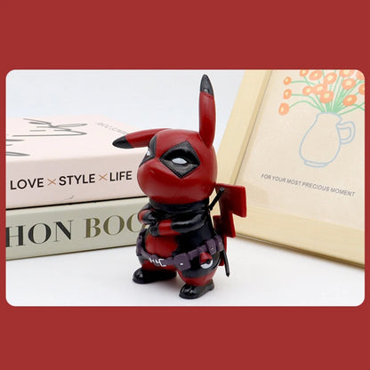 12cm Kawaii Pikachu Cos Deadpool Anime characters q version